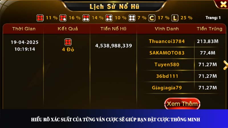 Hiểu rõ xác suất của từng ván cược sẽ giúp bạn đặt cược thông minh